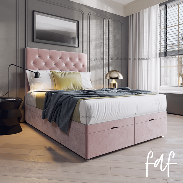 Geneva grey chesterfield divan bed deals